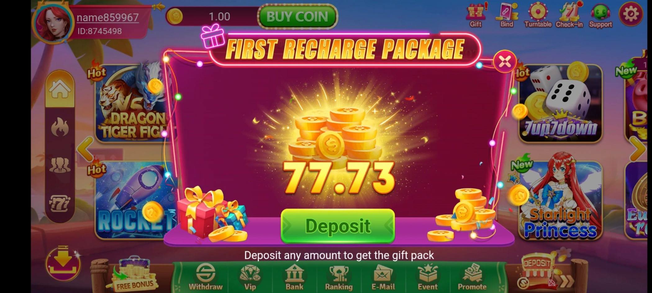 download the game now and start earning.